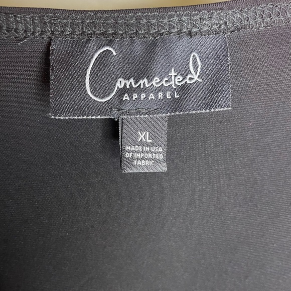 NWT Connected Apparel Ruth Cascading Black Open Front Cardigan Light Size XL - Picture 6 of 10